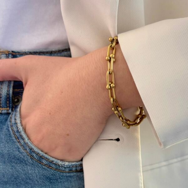 Narukvica od nehrđajućeg čelika - karike - gloss jewelry