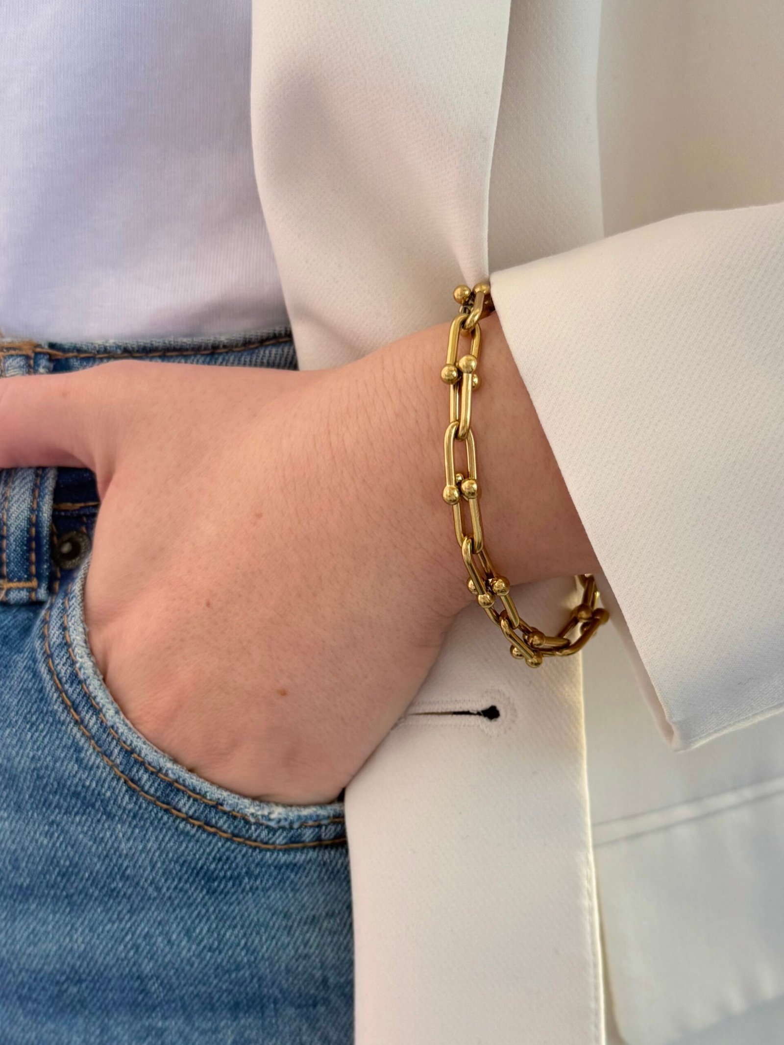 Narukvica od nehrđajućeg čelika - karike - gloss jewelry